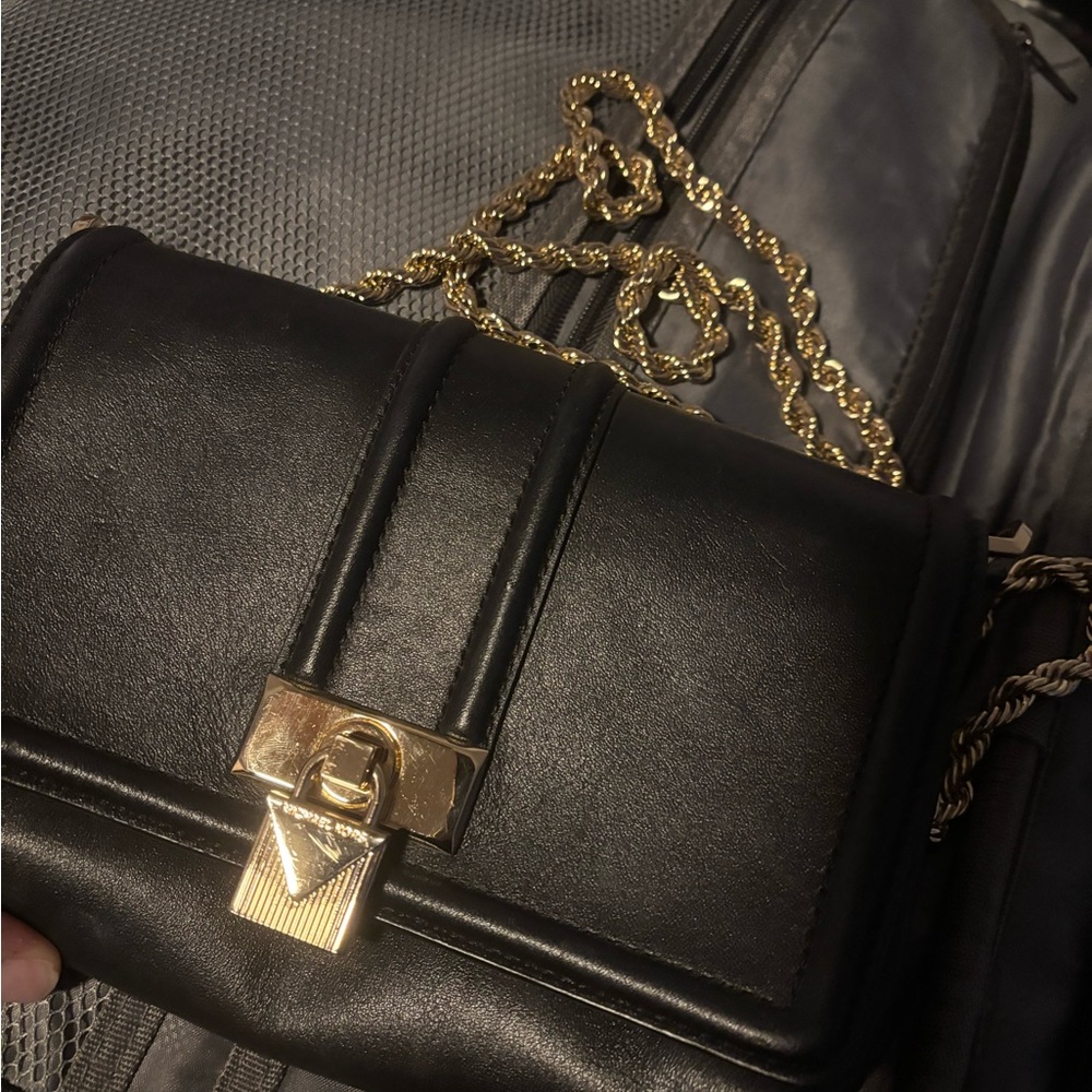 Michael Kors Black Crossbody Bag with Gold Chain